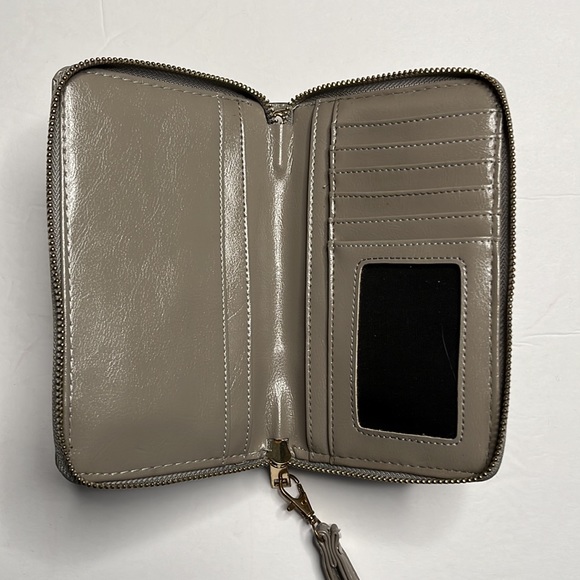 Taupe color Wristlet with Bow Detail - Picture 5 of 5